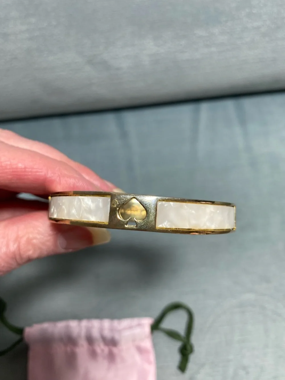 kate spade Mother of Pearl Gold-Tone Bangle Bracelet - Picture 3 of 13